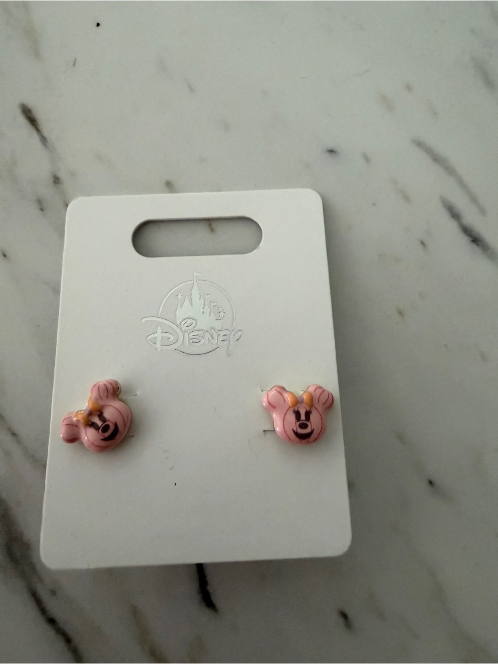 Disney Parks Pink Minnie Mouse Stud Earrings with Bow